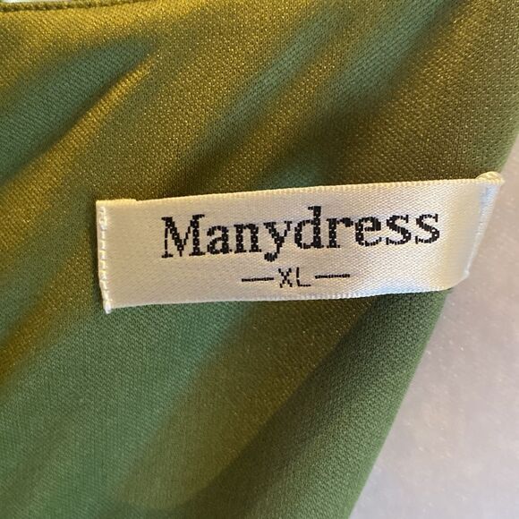 Women’s Green V-Neck Sleeveless Short Cocktail Party Dress Zip Back Size XL NWT - Picture 7 of 11